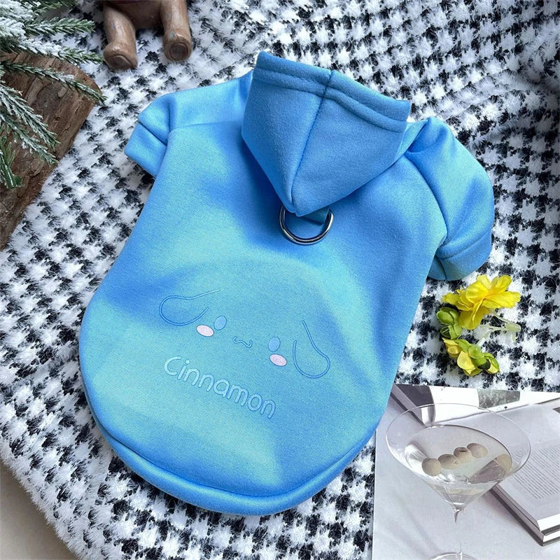 New Sanrio MyMelody Cinnamoroll Kuromi Pet Clothes Kawaii Anime Autumn and Winter Cat and Dog Anti Shedding Plush Pet Vest Gift