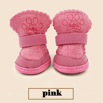 Pet's Plush Winter Socks 4 Pcs Set