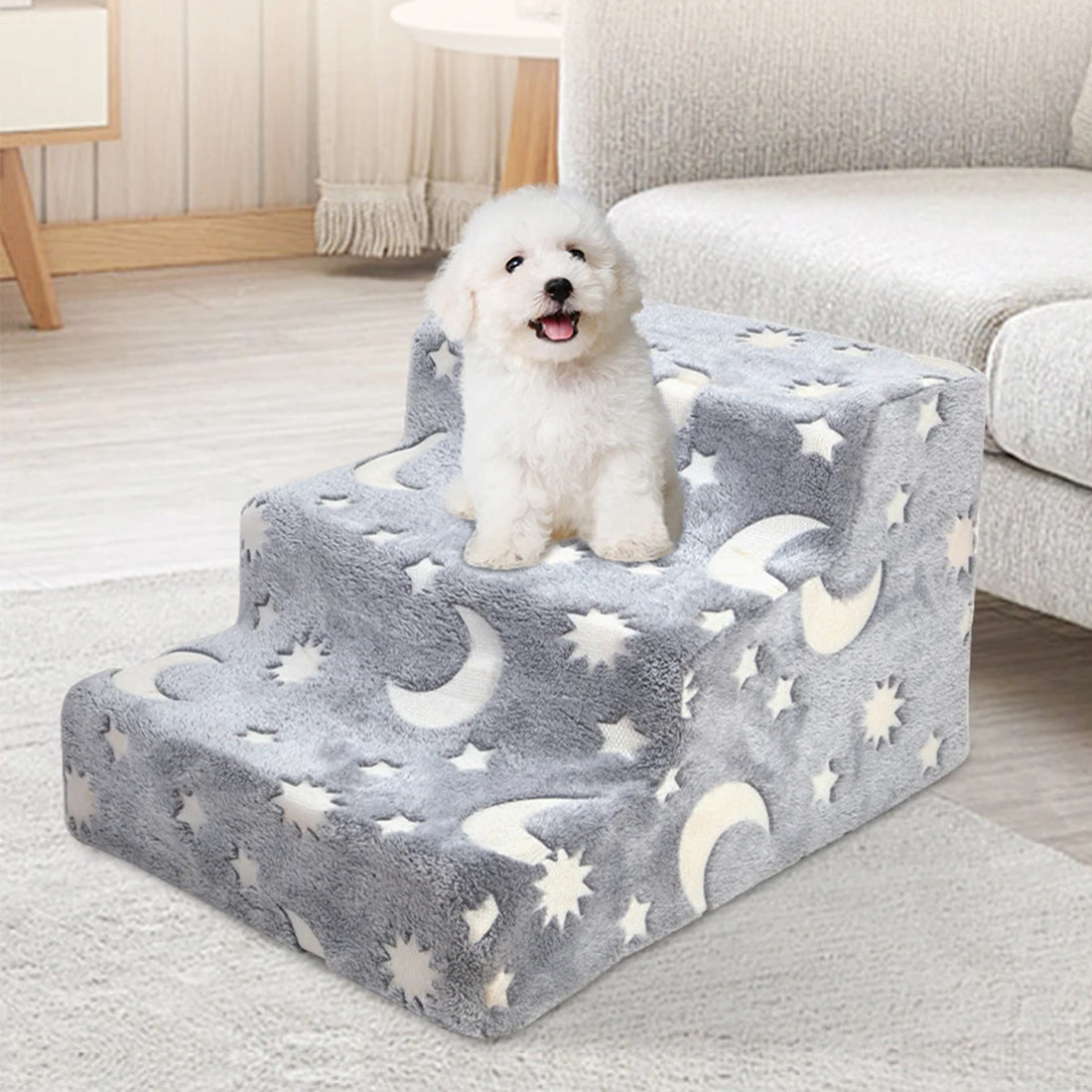 Hot Sale Removable Washable Cover Non Slip Bottom Dog Steps Pet Dog Stairs Pet Stairs for Beds and Couch