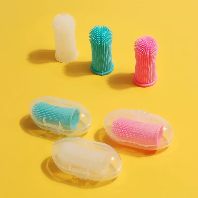 Super Soft Pet Finger Toothbrush for Dogs And Cats Nontoxic Silicone Breath Care Dog Toothbrush Cat Toothbrush Pet Products