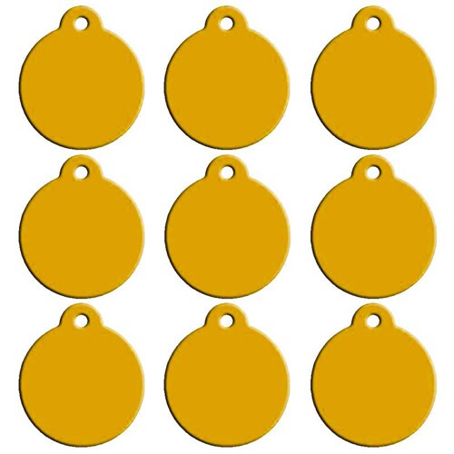 Blank Aluminum Cat ID Tags Set