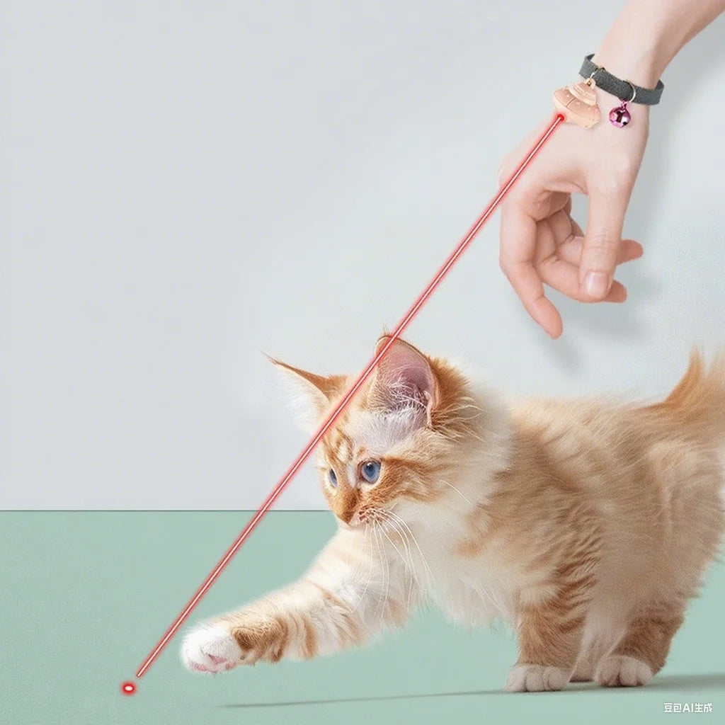 Cat Laser Toy Pointer Cat Collar Automatic Interactive Cat Toy for Kittens Dogs Game USB Charging Electric Training Pet Items