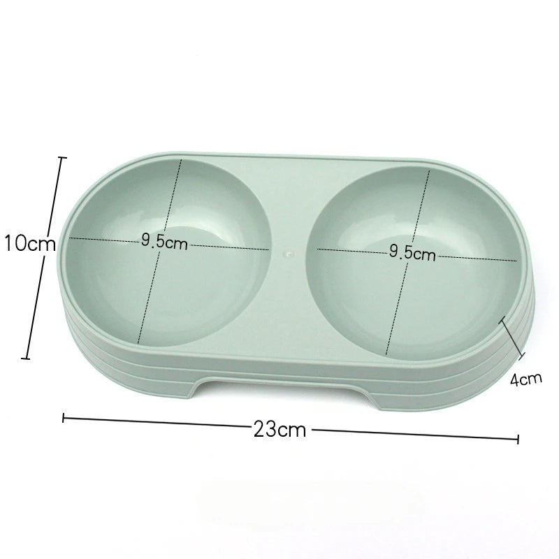 Wheat Straw Pet Double Bowl Dog Bowl Cat Dog Drink Water and Eat Dual-use Rice Bowl Pet Supplies Cats Feeder Pets Items