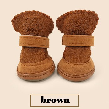 Pet's Plush Winter Socks 4 Pcs Set