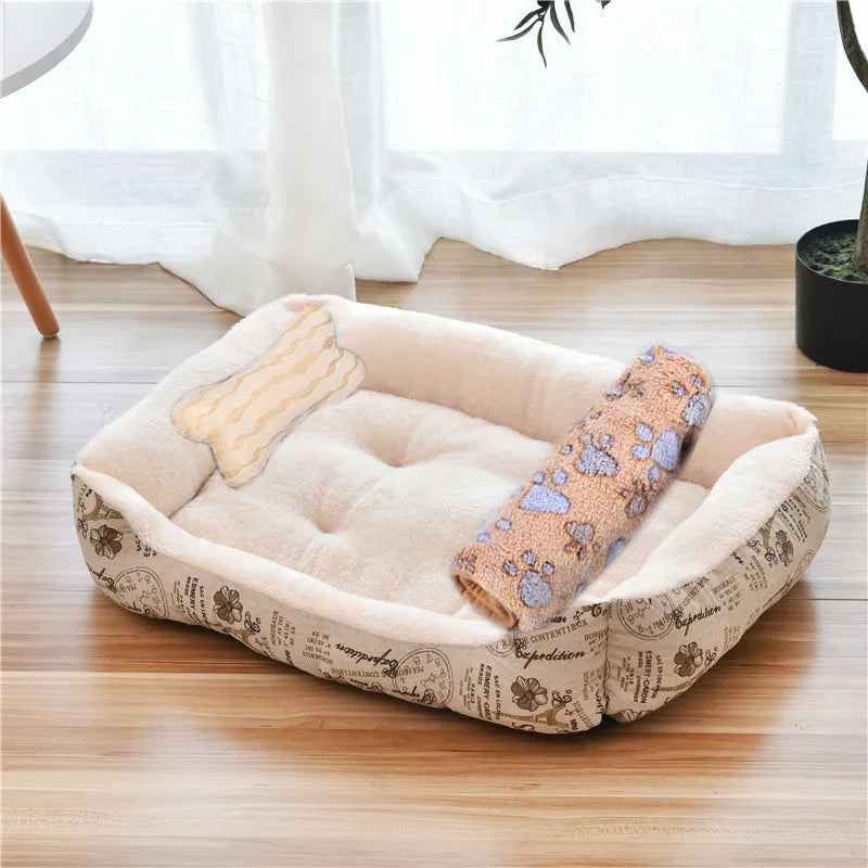 Winter Warm Large Dog Sofa Bed Dog Kneel Cat Mats House Cushion Pet Dog Bed Dog House Soft Nest Dog Baskets Bed For Cat Puppy