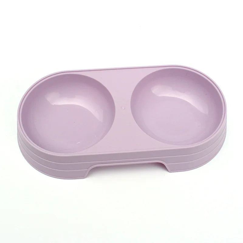 Wheat Straw Pet Double Bowl Dog Bowl Cat Dog Drink Water and Eat Dual-use Rice Bowl Pet Supplies Cats Feeder Pets Items
