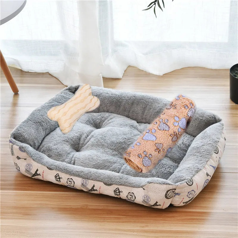 Winter Warm Large Dog Sofa Bed Dog Kneel Cat Mats House Cushion Pet Dog Bed Dog House Soft Nest Dog Baskets Bed For Cat Puppy