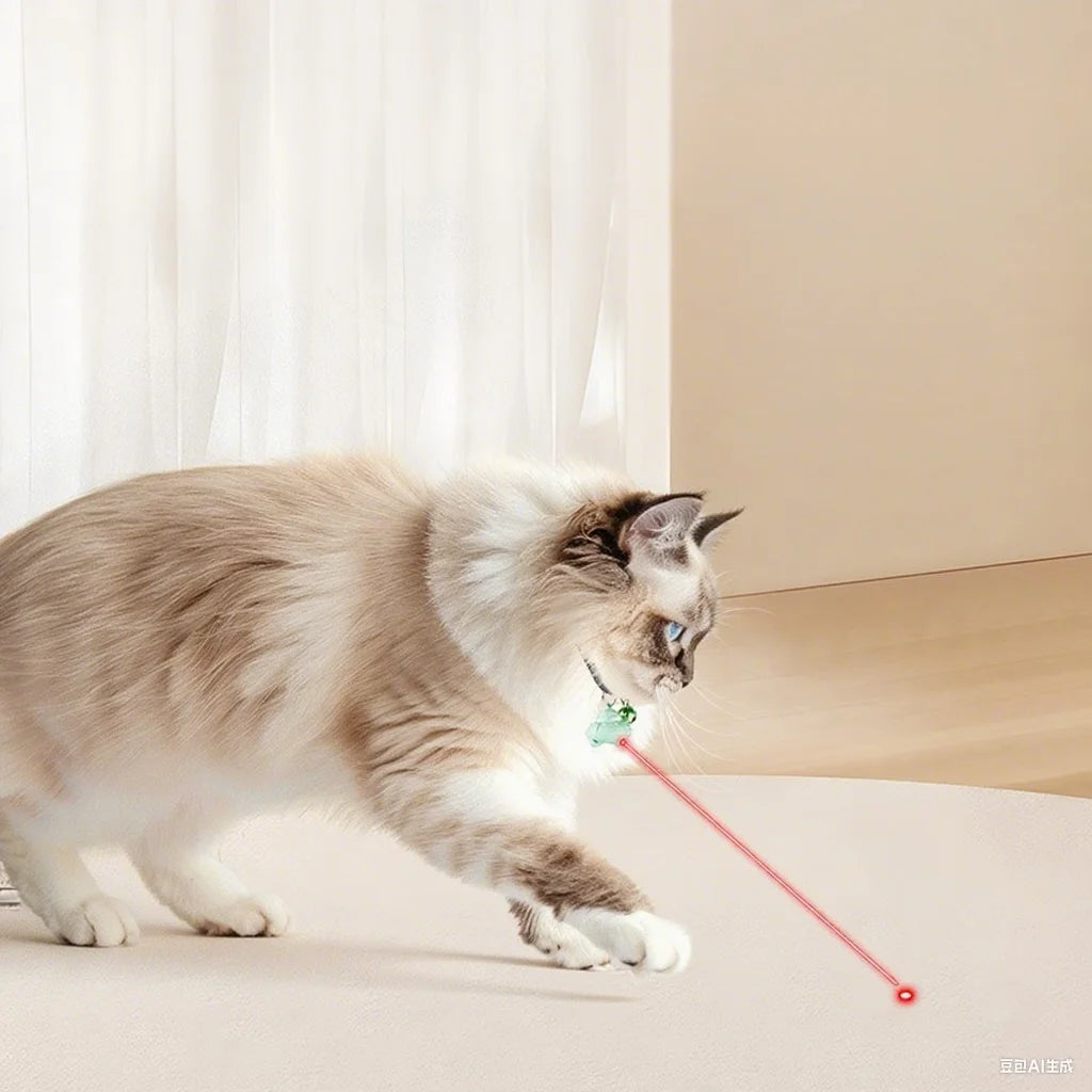 Cat Laser Toy Pointer Cat Collar Automatic Interactive Cat Toy for Kittens Dogs Game USB Charging Electric Training Pet Items