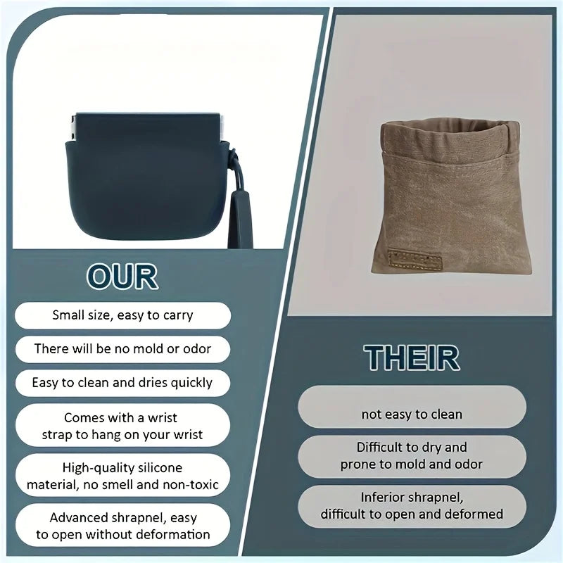 1pc Portable Silicone Dog Treat Bag Pet Dog Train Food Snacks Pockets Bag Walking Dog Training Food Storage Product Supply