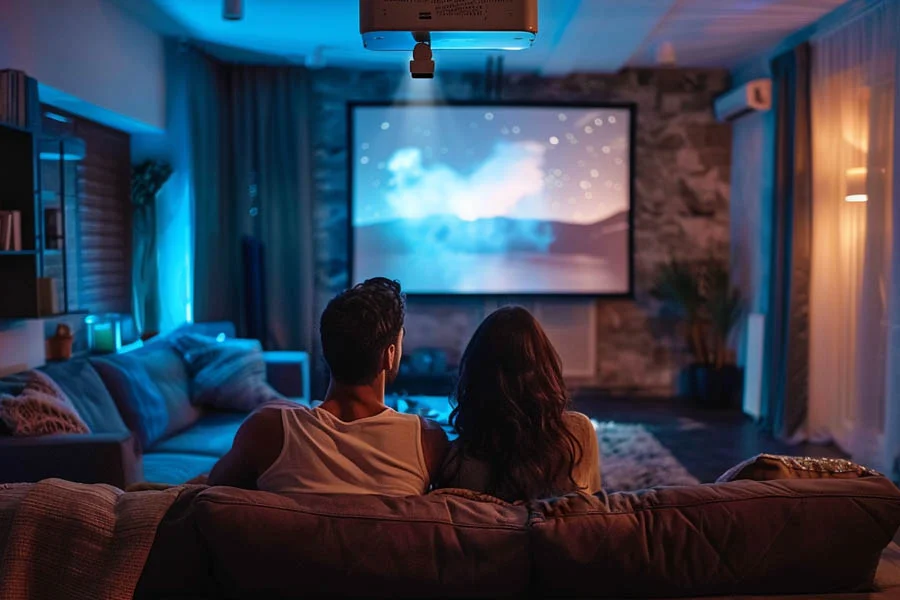 home cinema with projector